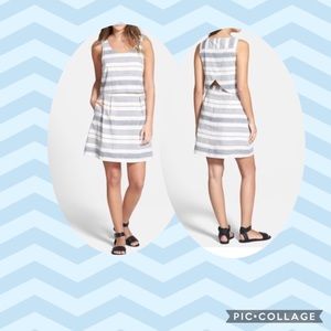 Madewell (6) Stripe Cross Overlay Dress